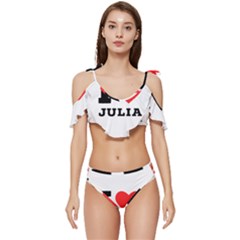 I Love Julia  Ruffle Edge Tie Up Bikini Set	 by ilovewhateva