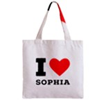 I love sophia Zipper Grocery Tote Bag