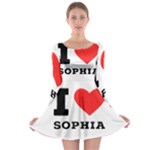 I love sophia Long Sleeve Skater Dress