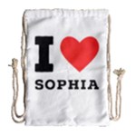 I love sophia Drawstring Bag (Large)