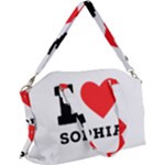 I love sophia Canvas Crossbody Bag
