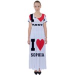 I love sophia High Waist Short Sleeve Maxi Dress