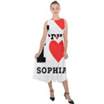 I love sophia Midi Tie-Back Chiffon Dress