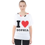 I love sophia V-Neck Dolman Drape Top