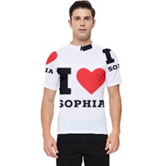 I Love Sophia Men s Short Sleeve Rash Guard by ilovewhateva