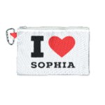 I love sophia Canvas Cosmetic Bag (Medium)