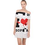 I love sophia Off Shoulder Chiffon Dress
