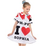 I love sophia Kids  Short Sleeve Shirt Dress