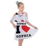 I love sophia Kids  Shoulder Cutout Chiffon Dress