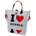 I love sophia Buckle Top Tote Bag