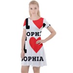 I love sophia Cap Sleeve Velour Dress 