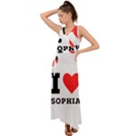 I love sophia V-Neck Chiffon Maxi Dress