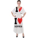I love sophia V-Neck Boho Style Maxi Dress