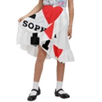 I love sophia Kids  Ruffle Flared Wrap Midi Skirt