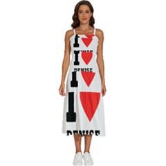 I Love Denise Sleeveless Shoulder Straps Boho Dress by ilovewhateva