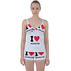 I Love Marilyn Tie Front Two Piece Tankini by ilovewhateva