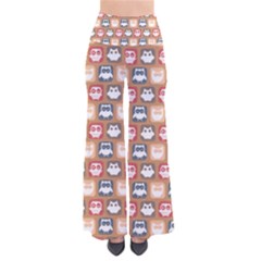 Colorful Whimsical Owl Pattern So Vintage Palazzo Pants by GardenOfOphir