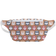 Colorful Whimsical Owl Pattern Waist Bag  by GardenOfOphir