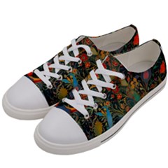 Ai Generated Flowers Trees Forest Mystical Forest Women s Low Top Canvas Sneakers by Ravend