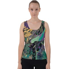 Ai Generated Flowers Trees Forest Mystical Forest Pattern Velvet Tank Top