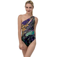 Ai Generated Flowers Trees Forest Mystical Forest Pattern To One Side Swimsuit by Ravend