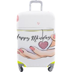 Happy Monday Luggage Cover (large) by SychEva