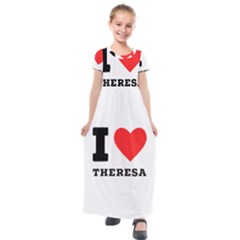 I Love Theresa Kids  Short Sleeve Maxi Dress by ilovewhateva