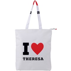 I Love Theresa Double Zip Up Tote Bag by ilovewhateva