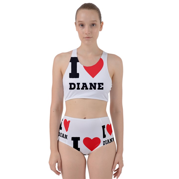 I love diane Racer Back Bikini Set