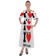 I Love Brittany Shoulder Straps Boho Maxi Dress  by ilovewhateva