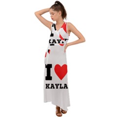 I Love Kayla V-neck Chiffon Maxi Dress by ilovewhateva