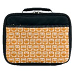 Yellow And White Owl Pattern Lunch Bag