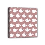 Cute Whale Illustration Pattern Mini Canvas 4  x 4  (Stretched)