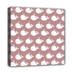 Cute Whale Illustration Pattern Mini Canvas 8  x 8  (Stretched)
