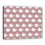 Cute Whale Illustration Pattern Canvas 20  x 16  (Stretched)