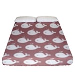Cute Whale Illustration Pattern Fitted Sheet (Queen Size)