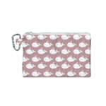 Cute Whale Illustration Pattern Canvas Cosmetic Bag (Small)