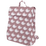 Cute Whale Illustration Pattern Flap Top Backpack