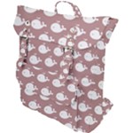 Cute Whale Illustration Pattern Buckle Up Backpack