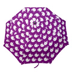 Cute Whale Illustration Pattern Folding Umbrellas by GardenOfOphir