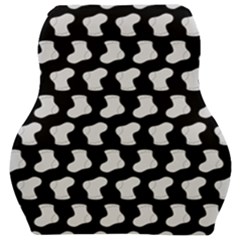 Black And White Cute Baby Socks Illustration Pattern Car Seat Velour Cushion  by GardenOfOphir