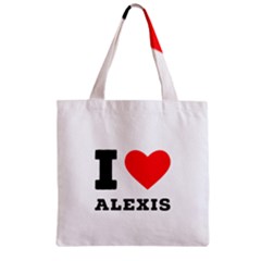 I Love Alexis Zipper Grocery Tote Bag by ilovewhateva
