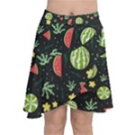 Watermelon Berry Patterns Pattern Chiffon Wrap Front Skirt
