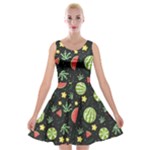 Watermelon Berry Patterns Pattern Velvet Skater Dress