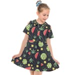 Watermelon Berry Patterns Pattern Kids  Short Sleeve Shirt Dress