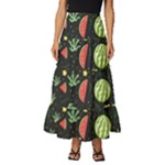 Watermelon Berry Patterns Pattern Tiered Ruffle Maxi Skirt
