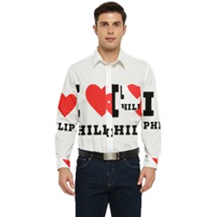 I Love Philip Men s Long Sleeve Pocket Shirt  by ilovewhateva