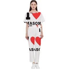 I Love Mason Batwing Lightweight Chiffon Jumpsuit