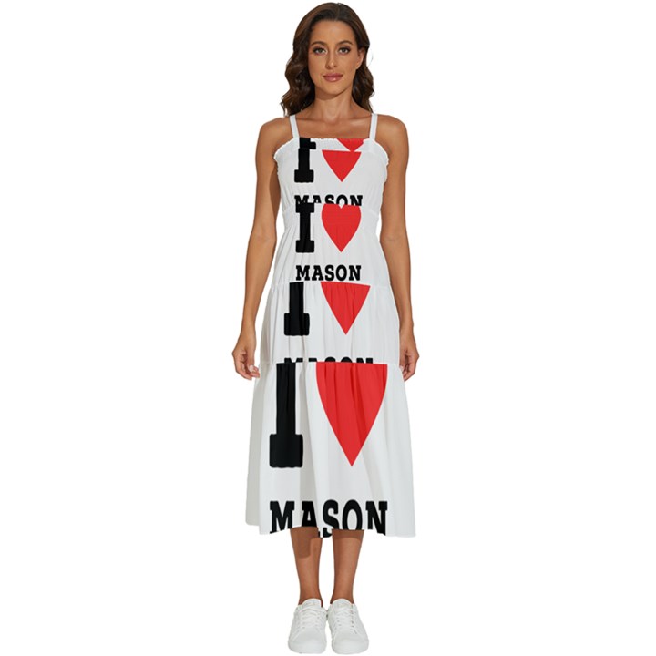 I love mason Sleeveless Shoulder Straps Boho Dress
