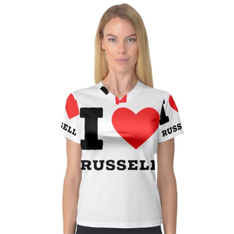 I Love Russell V-neck Sport Mesh Tee by ilovewhateva
